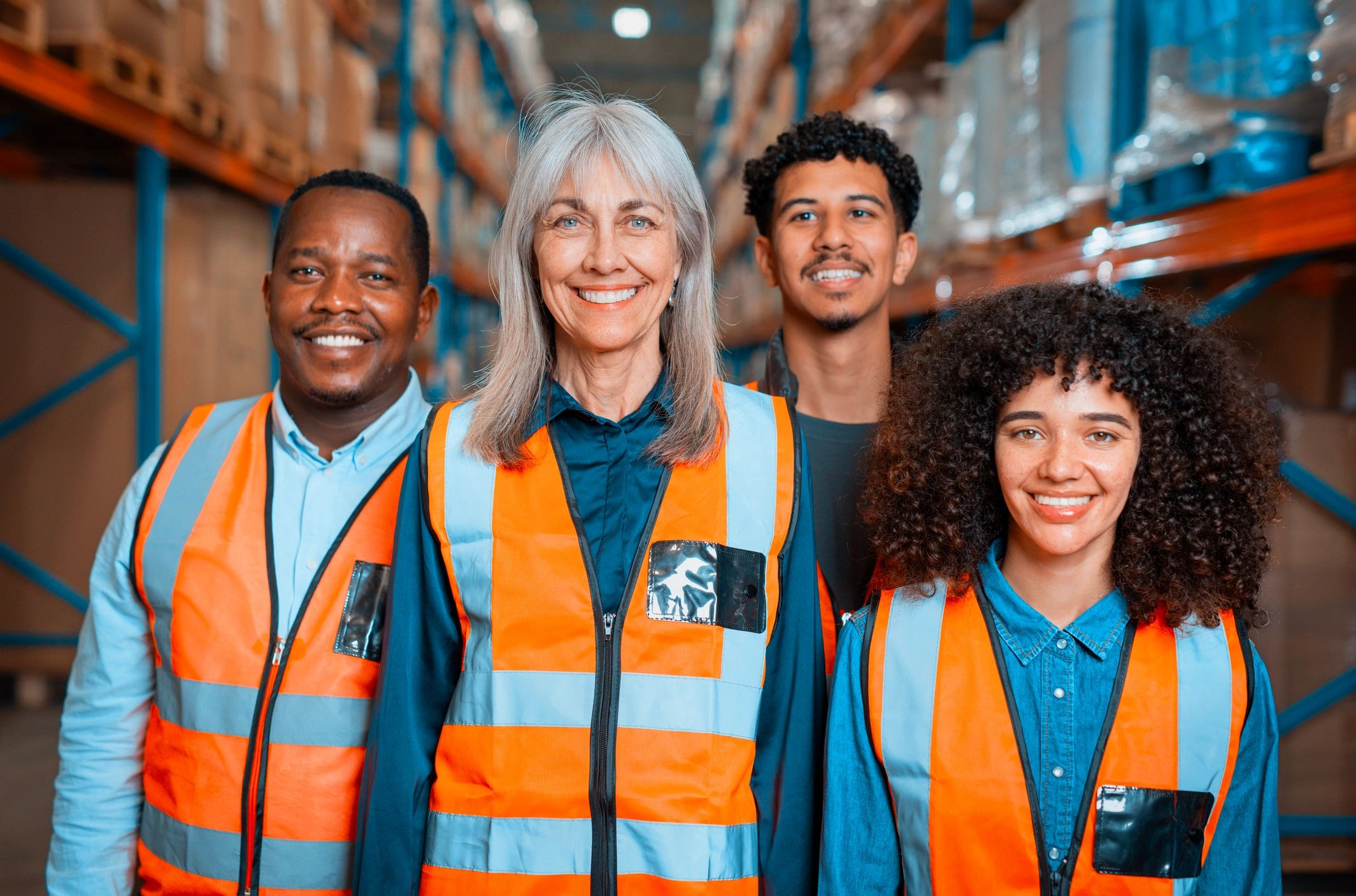 professional automotive team portrait