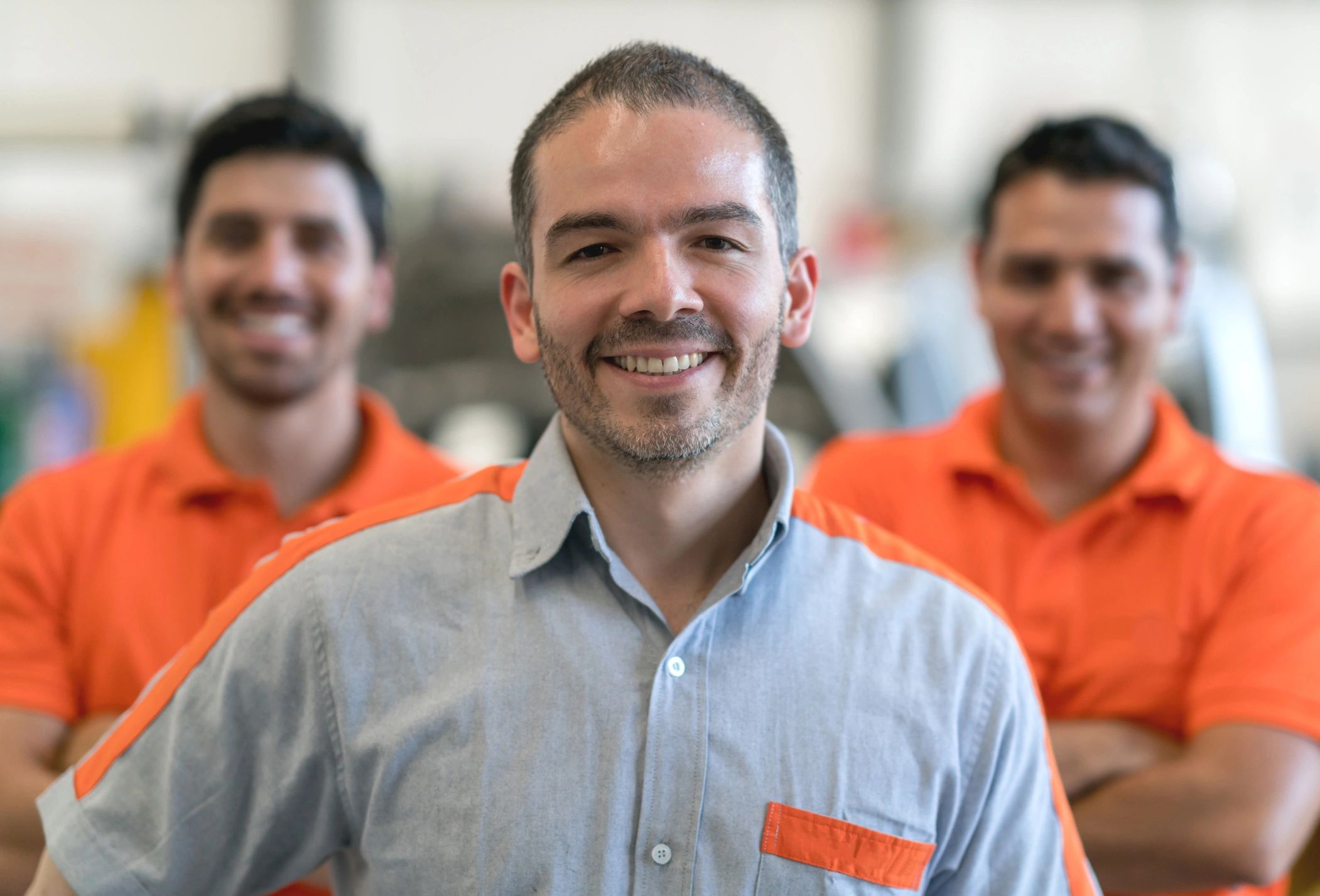 professional automotive team portrait